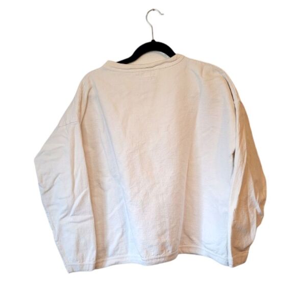 Vintage Bonjour Cream Back To Nature Pullover Sweatshirt One Size - Picture 2 of 5